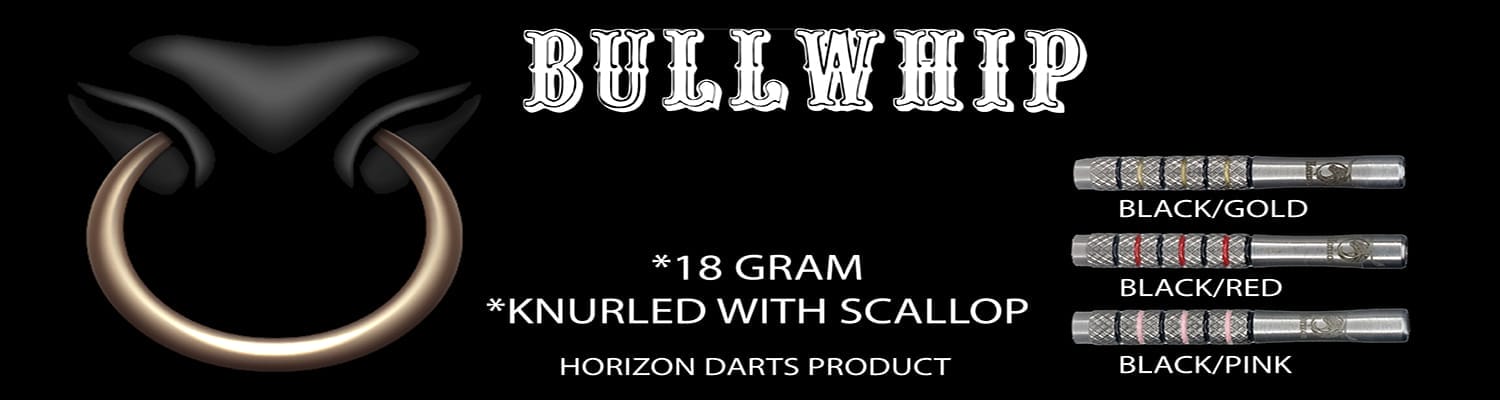 Horizon Darts Bullwhip. Tungsten 3 barrel designs 18g darts at Horizon Darts