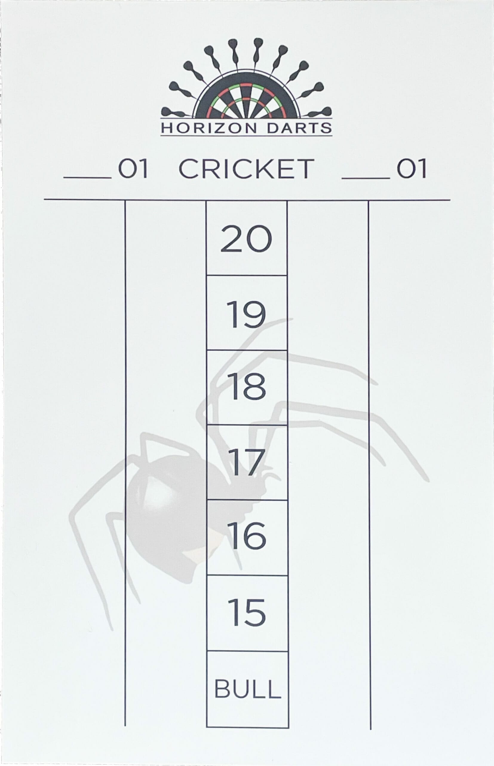 Wall Clinging White Dry Erase Scoreboard Spider background Horizon